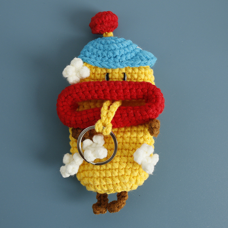 Style pop-corn chapeau bleu