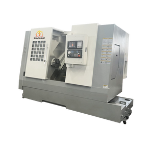 Torno CNC de cama inclinada automática de alta precisión, mandril de herramientas de servicio pesado alimentado por eje C con sistema Nuco CNC, de alta precisión, - Product Image 2