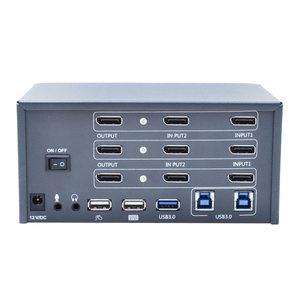 8k三重显示器显示端口1.4 HDR10 KVM交换机，带USB 3.2第二代热键VRR 32.4 Gbps带宽USB 3.0接口 - Product Image 1