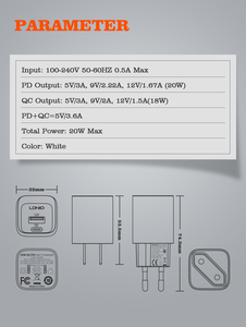 LDNIO A2318M mfi 20w Pd Qc Fast Charger for <strong>apple</strong> Usb <strong>a</strong> <strong>c</strong> Dual Port Charger for <strong>apple</strong> mfi Certified iphone Fast Charger - Product Image 5