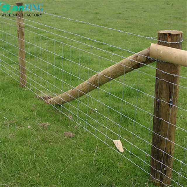 Direct sale high quality livestock fence mesh roll galvanized hinge joint goat farm fence