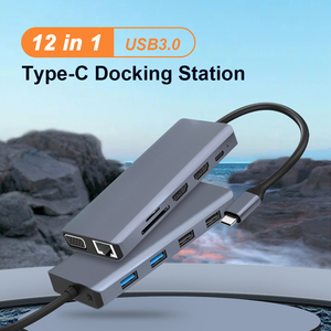 适用于戴尔/惠普/联想/表面笔记本电脑的USB C扩展坞双显示器12合1三显示器USB C集线器多适配器 - Product Image 2