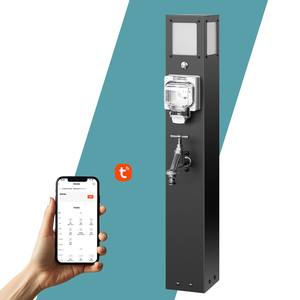 Biệt thự ngoài trời Vườn không thấm nước thép không gỉ Cột Điện chống đóng băng mặt đất cắm 50A 2 ổ cắm mở rộng ổ cắm <span class=keywords><strong>Wifi</strong></span> - Product Image 1