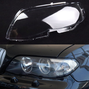 車のヘッドライトレンズBMW X5 E53 2004 2005 2006 2007年用カーヘッドライトヘッドライトレンズ自動シェルカバードライバー & 助手席側