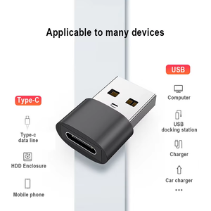 C型母至USB2.0公转换器连接器OTG数据快速充电C型适配器