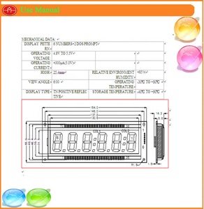Benutzer definierte 6-stellige Segment monochrom tn lcd Bildschirm Modul Preis - Product Image 5