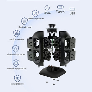 Hersteller Direkt verkauf 8-Wege-4-USB-Anschlüsse Verlängerung Steckdose Multi Plug Socket Power Socket Extension - Product Image 4
