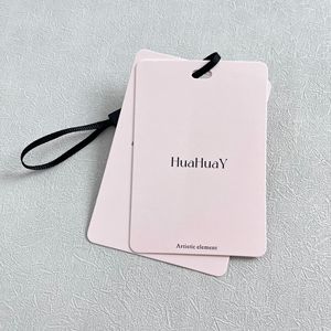 Etiquetas de ropa de lujo con logotipo de marca propia personalizada, etiqueta de moda de diseño libre, etiqueta de cuerda con logotipo para ropa, etiquetas de ropa - Product Image 3