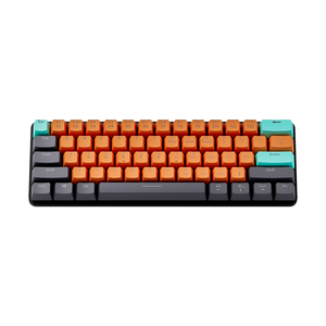 Mini Teclado mecánico OEM MKA610 RGB USB, interruptor rojo, 61 teclas, teclado portátil con cable para ordenador portátil