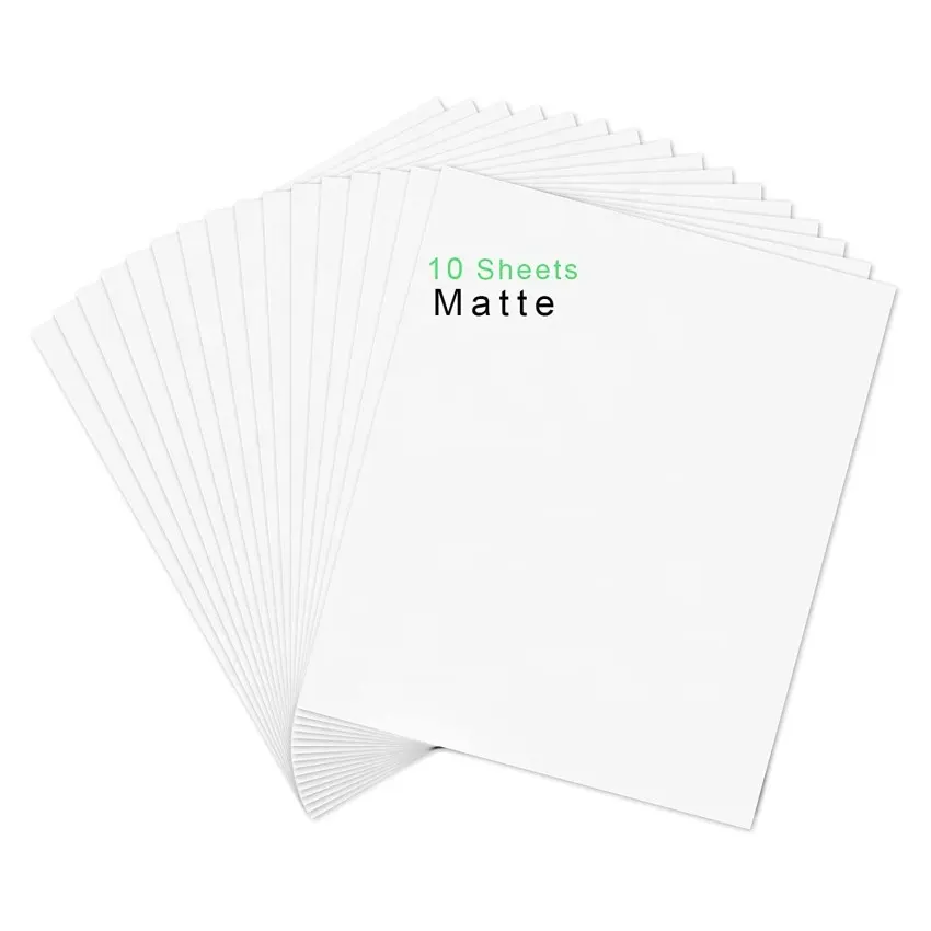 A4 सफेद मैट/चमकदार ग्लास लेबल मुद्रण कागज A4 शीट स्टीकर मजबूत चिपकने वाला कागज स्टीकर