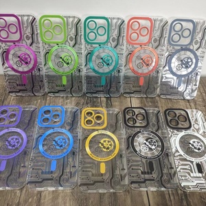 Manyetik telefon iphone için kılıf 14 vaka mekanik saat desen telefon kapak iphone 11 12 13 pro max - Product Image 6
