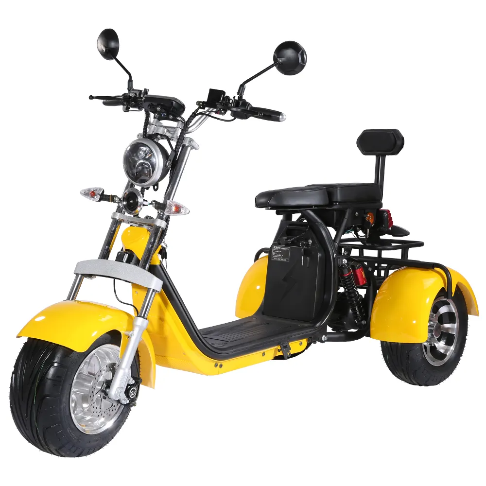 eec 3000w Big Power Electric Citycoco Tricycle 60v 30ah 40ah Lithium Battery Double Seat Electric 3 Wheel Scooter Cargo Basket