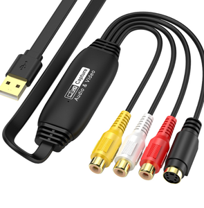 USB 2.0ビデオオーディオキャプチャカードアナログ古いVHSミニDV Hi8 DVD VCRをデジタルコンバータに変換