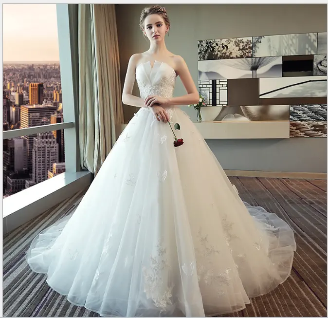 Nuovo Design cina Stock e pronto per la nave abito da sposa abiti da sposa abito da sposa economico