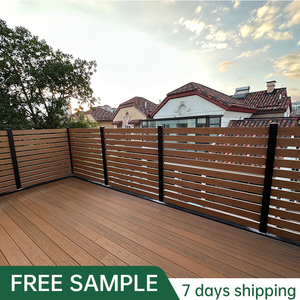 Hiện đại ngoài trời nhôm louver hàng rào Bảng điều chỉnh sơn tĩnh điện vườn riêng tư slat cửa chớp kim loại trồng màn trập hàng rào - Product Image 3