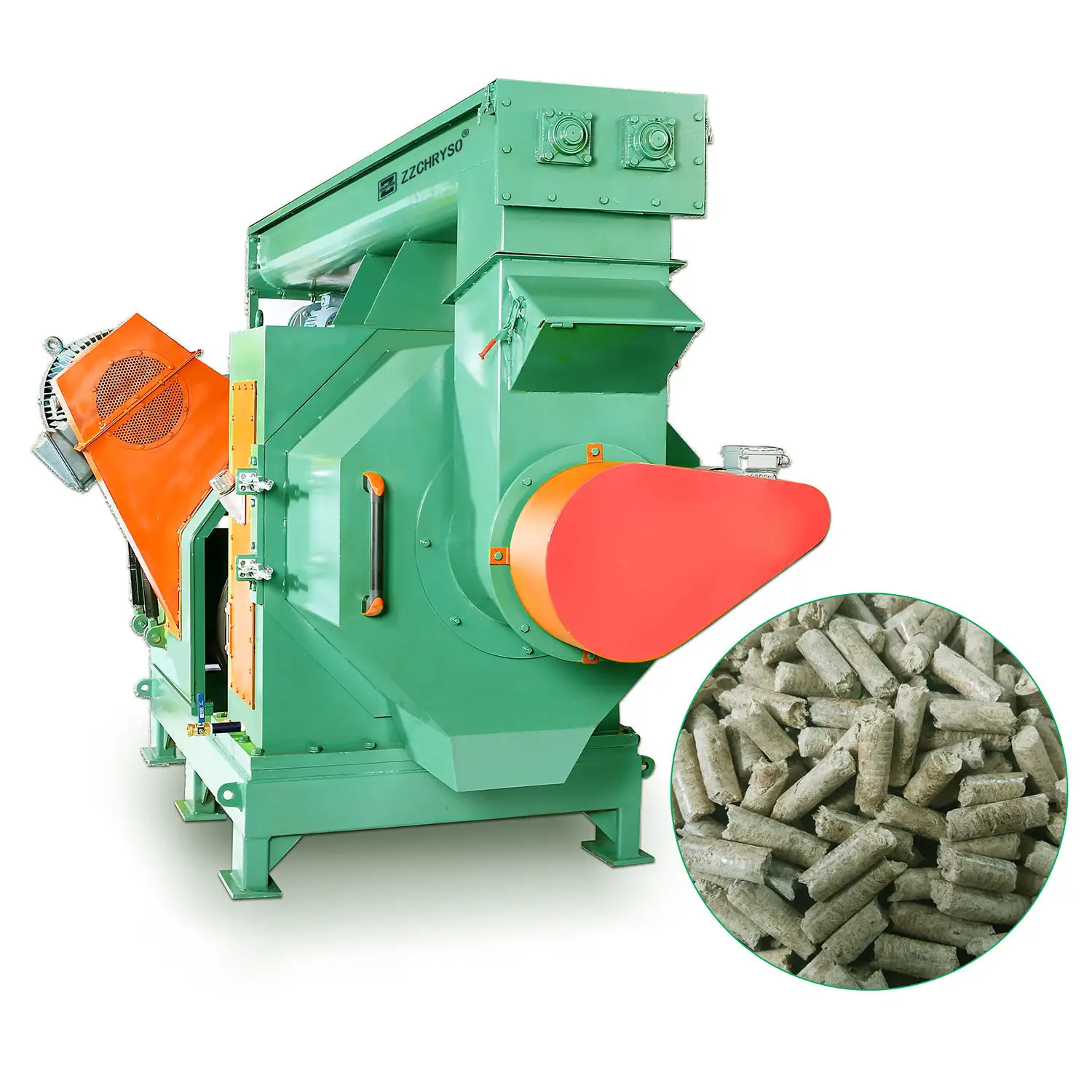 Automatic contenious ring die feed pellet machine wood burning pellet making machine