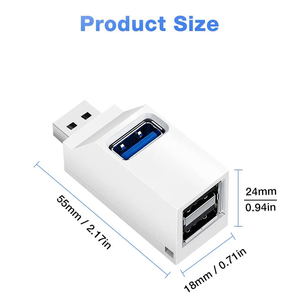 PSDA OEM 3D USB3.0 Hub 2 USB 2.0 Mini USB 3.0 adaptör genişleme çoklu USB Hub hızlı veri transferi çok portlu Hub - Product Image 2