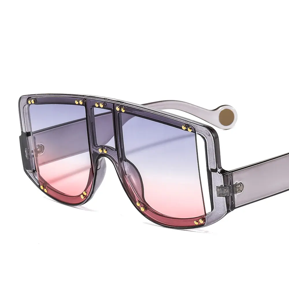 Jujheye — lunettes de soleil UV400 tendance pour femmes, grande monture, avec impression laser personnalisée, verres teintés, 2021