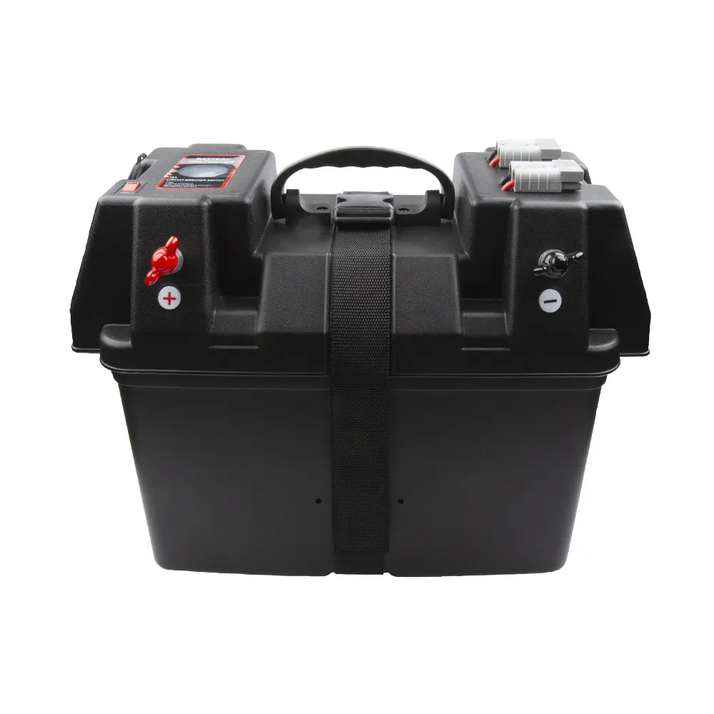 Vendita calda 12V batteria per auto esterna scatola/custodia IP67 livello di protezione materiale PP per viaggi in campeggio marino