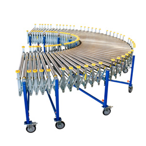 Teleskop-Edelstahl-Power-Roller-Fördersystem Einfach zu bedienen mit Kanten blockierung zum Laden Entladen von Lebensmitteln - Product Image 3