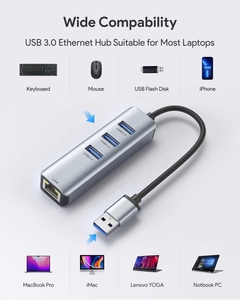USB 3.0 Gigabit Ethernet Adapter Scheda di Rete con 3 Porte USB 3.0 HUB per PC Desktop e Laptop e Notebook E più - Product Image 5