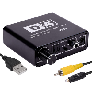 Convertidor de audio digital a analógico SY Decodificador de amplificador de auriculares con Toslink Coaxial con control de volumen - Product Image 1