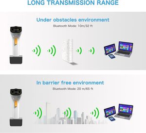 NETUM Wireless Wi-Fi 1D 2D QR Escáner de código de barras Conéctese con protocolos de red TCP UDP - Product Image 6