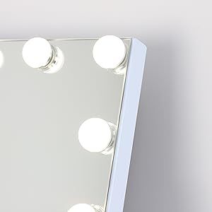 テーブルバニティワイヤレス充電LED拡大化粧バニティミラー24個のLEDライト付きLEDライトでセットを構成 - Product Image 5