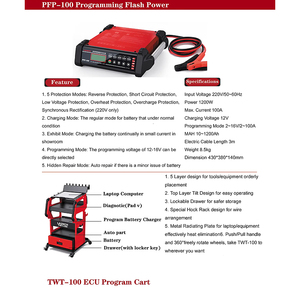 TWT-100 di lancio e carrello PFP-100 per la programmazione EUC cassetta degli attrezzi di riparazione automatica carrello con ruote rotanti - Product Image 2
