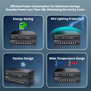 8端口RJ45 2.5gb/s非托管桌面网络交换机，带10g交换机容量以太网交换机 - Product Image 4