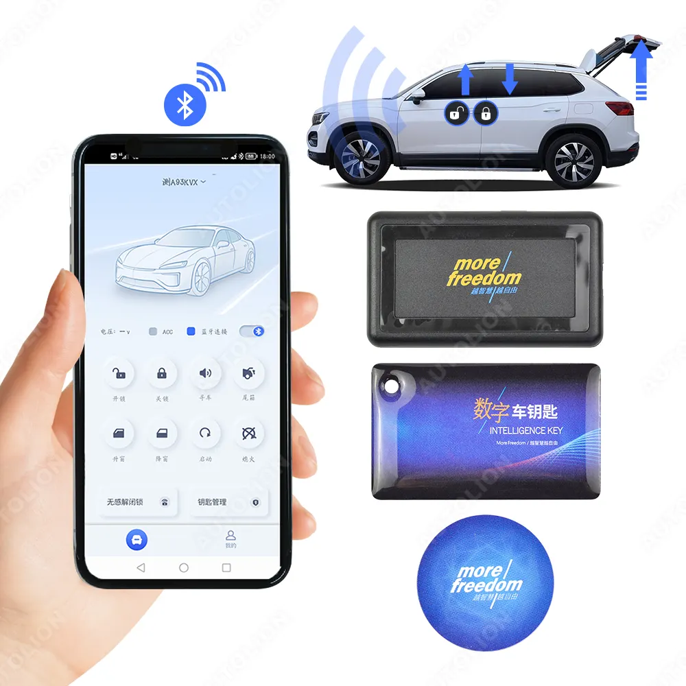 Sistema di accesso senza chiave PKE universale controllo Bluetooth telefono cellulare blocco NFC remoto sblocca accessori per auto chiave intelligente digitale