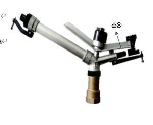 2 "mặt bích dài phạm vi phun 70 dòng chảy lớn dọc Rocker Súng mưa thiết bị tưới tiêu nông nghiệp quay lớn Súng phun nước - Product Image 4