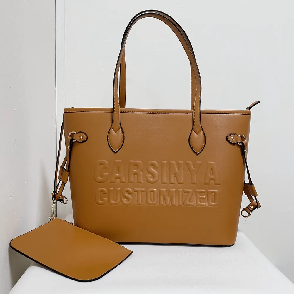 Benutzer definierte Private Label Tote Handtaschen für Frauen Großhandel Guangzhou Mode taschen anpassen Logo Damen Geldbörse mit Beutel