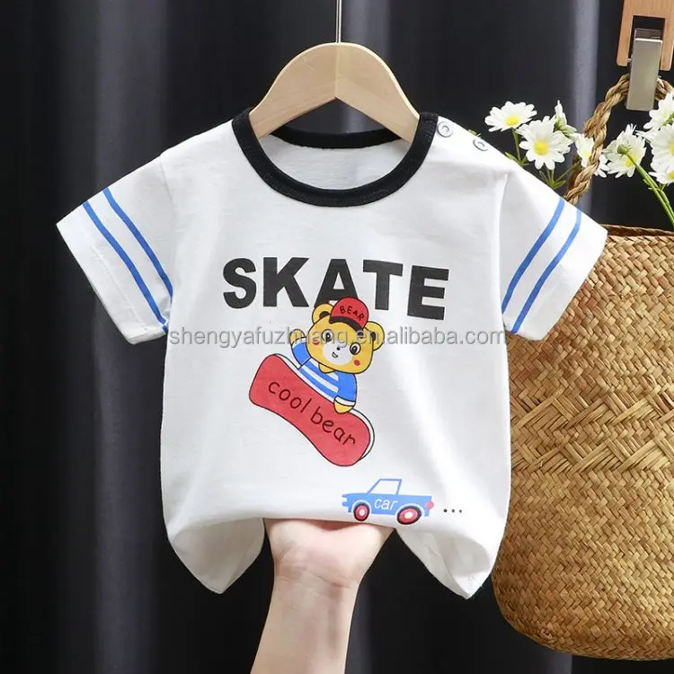 New arrival stylish children clothes t shirt wholesale 100% cotton custom print t shirt For children baby boys & girls tshirts