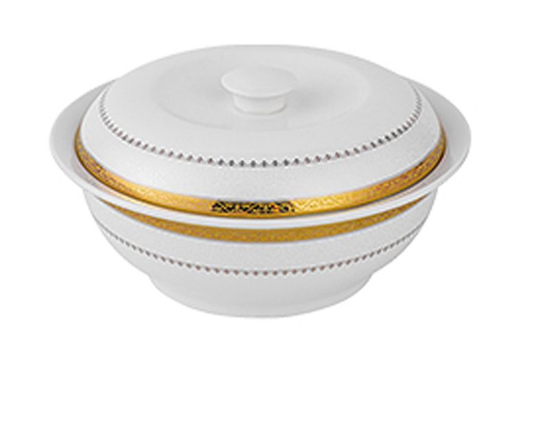 Maceta con borde de oro blanco