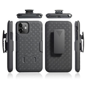 IPhone 12 Pro Mini için dönebilir klip braketi telefon kabuk ile dokuma desen cep telefonu kılıfı - Product Image 5