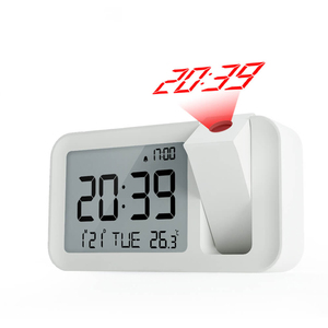 ดิจิตอล LED 180 องศาโปรเจคเตอร์นาฬิกาปลุก Projection วิทยุ FM นาฬิกา - Product Image 1
