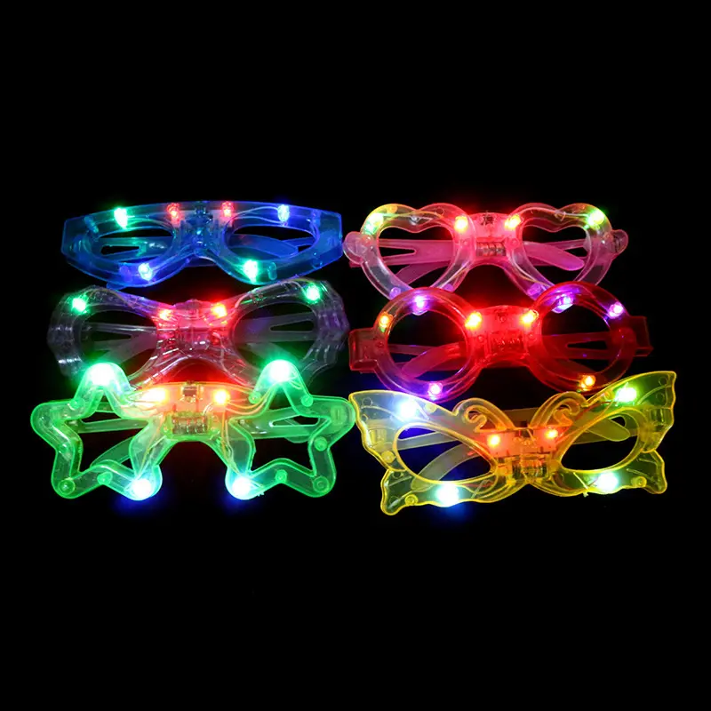 Nicro Luminous Star Shape Led Gafas para niños Cumpleaños Halloween Fiestas de Navidad Bar Party Neon Colorful Light Up Gafas