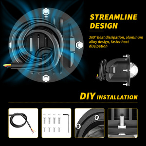 DXZ yuvarlak LED iki renkli spot 3 inç yuvarlak spot Off-Road IP67 su geçirmez LED Pod LED çalışma ışığı sürüş ışık - Product Image 3