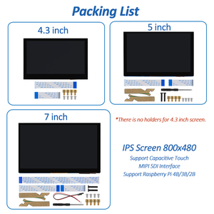 Raspberry Pi 4,3 "5" 7 "Zoll DSI-Touchscreen-Modul MIPI IPS Kapazitiver Berührungs monitor für Rpi 4B 3B 3B und Orange Pi 3B