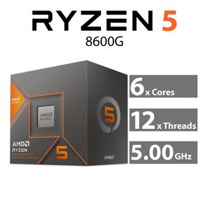 <strong>AMD</strong> R5 5 8600G Boxed 6 Core 4.<strong>3</strong> <strong>GHz</strong> Socket AM5 65W <strong>AMD</strong> Radeon 760M 12 Threads up to 5.0 <strong>GHz</strong> Max Boost 16 MB L3 Cache
