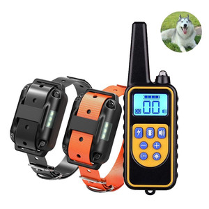 ปลอกคอฝึกสุนัขไฟฟ้า800เมตรรีโมตควบคุมกันน้ำชาร์จได้พร้อมจอแสดงผล LCD สำหรับเสียงการสั่นสะเทือนทุกขนาด - Product Image 1