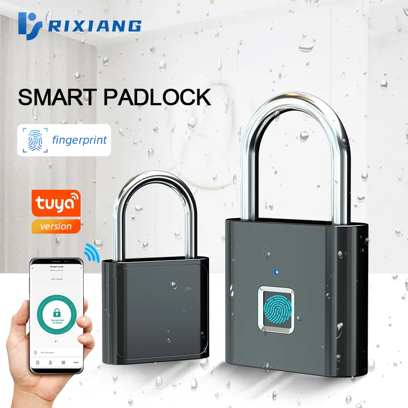 qr code Fingerprint Pad Lock Keyless IP67 Waterproof Warehouse Anti-Theft Padlock Safety Stainless Steel Fingerprint Padlock