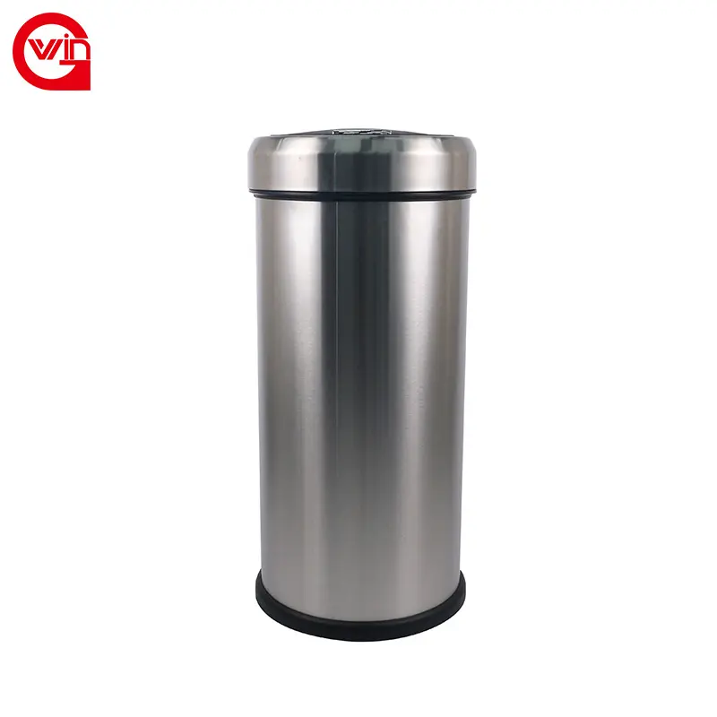 Papelera redonda de acero inoxidable, cubo de basura de un solo toque, tipo prensado, 30L, 50L