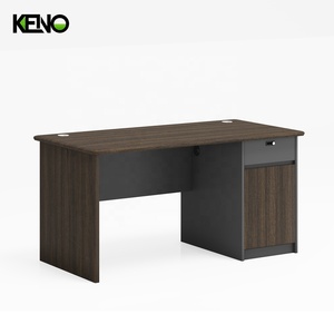 Escritorio de oficina de un solo asiento moderno de mediados de siglo, diseño Simple, mostrador de recepción promocional, escritorio de ordenador con tablero de melamina de madera - Product Image 1