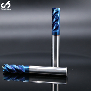 CH fabrika özelleştirilmiş Tungsten çelik katı karbür kare CNC freze 2 flüt 4 flüt Flute hrchrc65 Metal freze kesicisi - Product Image 2