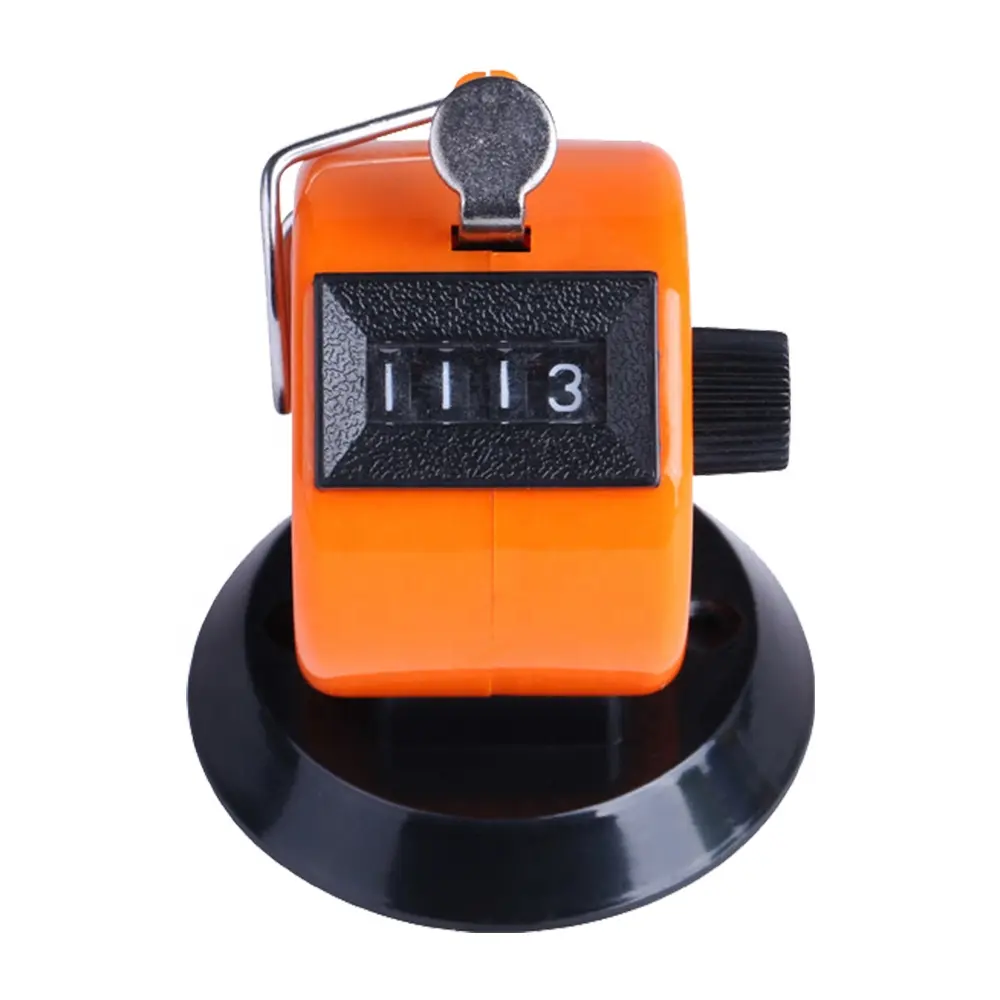 Mechanical manual ABS plastic easy to operate durability clear display 4 digits max 9999 muslim tally counter with base