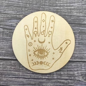 Ahşap sarkaçlı kurulu kehanet kurulu ahşap oyma tahtası metafizik yuvarlak sunak ev masa süsü yaratıcı kehanet - Product Image 3