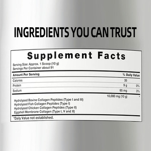 Üretici hidrolize kollajen tip I II III V X güzellik ve cilt sağlığını destekler çok kilo kaybı kollajen Protein tozu - Product Image 3