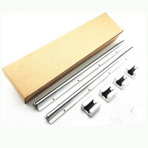 ANDUUK D15 2 SBR16 <strong>Rails</strong>+4 SBR16UU Sliders <strong>Linear</strong> Guide Slider 100mm 200 500 1000mm <strong>Linear</strong> Guide Open <strong>Linear</strong> Bearing Guide <strong>Rail</strong> - Product Image 2